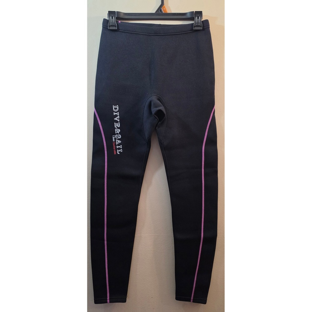 Dive & Sail 1.5mm Neoprene Wetsuit Pants Black Purple Women's Medium UPF 50+